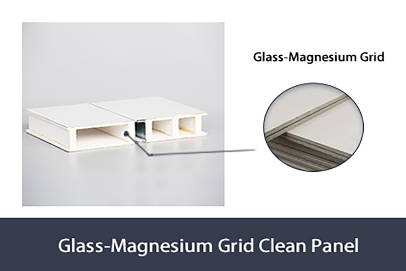 Glass-Magnesium Grid Clean Room Panel